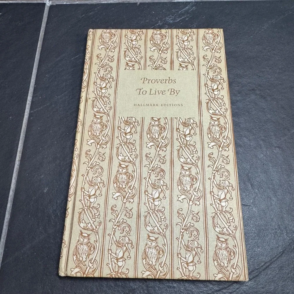 Vintage 1968 Hallmark‎ Editions Proverbs To Live By Hardcover Book Fritz Kredel